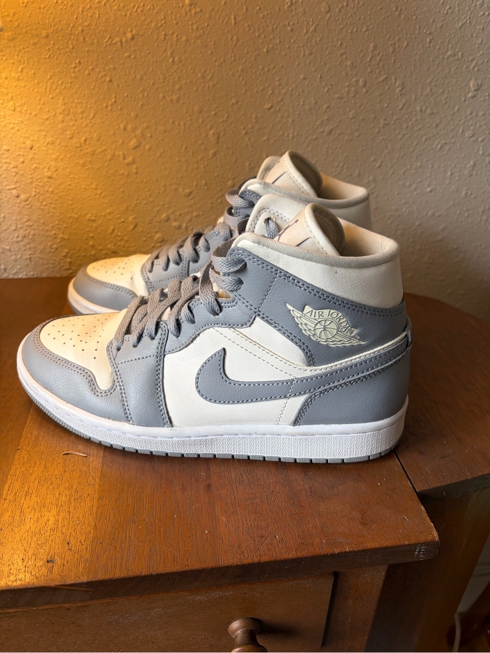 Jordan Mid-Top Sneakers in Gray and White